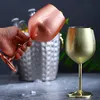 Vingglasögon 220 ml rostfritt stål bägare Champagne Cup Metal Cocktail Juice Drinking Mug Bar Party Restaurant Kitchen Tools 230818