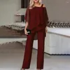 Pantalon à deux pièces pour femmes Autumn Femmes Fashion Sequins Patchwork Sleeve Slim BodyCon Tenues Lady Elegant Sexy Party Savel