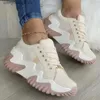 Kleiderschuhe Frauen Freizeitschuhe Neue Sneakers Schnürung Plattformschuhe Damen bequeme Sportschuhe Mode -Schuhe Wanderschuhe Frau T230818