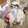 Heren Hoodies Sweatshirts Super grote tie Dye Women's hoodie met fluwelen Hoodie voor dames Casual Sports Shirt Top Harajuku Dames Patroon Koreaanse kleding Z230818