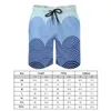 Shorts masculins Seigaiha Print Board Summer Blue Waves Sportswear Beach Pant