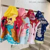 Handlingar Robes Children's Cartoon Baby Hooded Cloak Beach Handduk Girl Girl Swimming Handduk Microfiber Baby Handduk Z230819