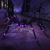 Other Event Party Supplies Super Large Black Scary Giant Simulation Spider with Purple LED Lights Halloween Party Decoration Haunted House Horror Props 230817