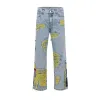 Mens Jeans Oversized Designer Denim Embroidered Ripped Jean High Street Hole Wide-leg Trousers Casual Clothing Pants S-3XL Megogh-8 CXG8181