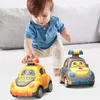 Diecast Modèle Enfants Jouet Dessin Animé Mignon Pull Back Mini Véhicules Appuyez sur Go Taxi Ambulance Camion de Pompiers Ensemble Éducatif pour Enfants Garçons 230818