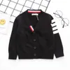 Pull Pull Automne Et Hiver Rayé À Manches Longues Col En V Tricoté Coton Pull Singlebreasted Pull Pour Enfants Bébé Garçon Cardigan x0818