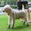 Hondenkleding Regenjas Vierpoten Waterd waterdichte all -Inclusive Golden Hair Firewood Pet Small Medium en grote kleding