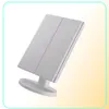 22 LED LED Portable trzy składane Lampa LED Lampa LUMINES Makeup Mirror Kosmetyczne lustro z 10 -krotnym powiększeniem małe lustro 4013675