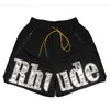 Gymshorts Rude Man Heren Korte Designer Hiphop-patroon Vijfpunts hardloopsport Sneldrogend Zwemmen Rhude Luxe basketbal Y2