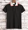 Designer Polo Shirt Mens T-shirt italiensk blommig broderi Men Polo High Street Fashion Stripe Print Summer Polo Tops