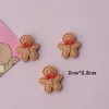 Dekoracje świąteczne 10pcs piernik Man Charms Kawaii Desin Wiselant do bransoletki bransoletki brelok do majsterkowania biżuterii dla dzieci