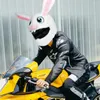 Motosiklet Kaskları Headgear Aksesuarları | Komik hayvan tam yüz karbon moto dişli erkekler ve kadınlar için güzel ifade f