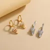 Dangle Earrings Delicate Badminton For Women Charm Inlaid Zircon Stud Earwear Femme Jewelry Studs Ear Gifts 2023