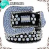 12023 Designer Bb Ceinture Simon Ceintures pour Hommes Femmes Ceinture en diamant brillant Noir sur Noir Bleu blanc multicolore123458z