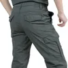 Jeans masculinos verão casual leve exército militar calças longas masculino à prova d'água secagem rápida carga camping macacões táticos respirável 230817