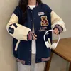Vestes pour femmes Deeptown Bomber veste femme coréen streetwear mode hip hop surdimensionné mignon vestes de baseball automne-manteau de couple d'hiver 230817