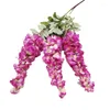 Dekorative Blumen 100 cm künstliche Blume Drei Gabeln Wisteria Branch Heimat Tischdekor