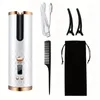 Curler à cheveux en céramique rechargeable - Curler à cheveux Rotary Auto sans fil pour femmes - portable et facile à utiliser