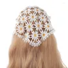 Pinces à cheveux motif délicat creux Turban fille écharpe tricoté bandeau pour femmes filles Po accessoire