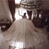 Vestido de novia lujo con cuentas vestido boda manga larga cristal cuello alto vestilo estilo rabe vintage 337y