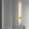 Lampada a parete moderna Striscia a led Striscia da letto per camera da letto per la casa dell'illuminazione interno decorazione corridoio nero oro