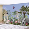 Gobeliny rośliny tropikalne Zwierzęta dżungla drukowane wzór Tobestry Retro Landscape ściana gobelrz domowy dekoracja Tabel R230817