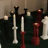 Candlers Nordic Christmas Candles Table de bougies rétro Long Stick Pilier Européen Rison Bougie Decor Home Dinning