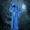 Tillbehör Halloween Dead Cosplay Costume, Two Piece Set av midjeband Kostymer Medeltida munkdräkt, Monk Robe, Wizard Suit, Classic Fashion