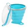 Koppar fat fällande matkvalitet vatten kopp resor silikon infällbar färgad bärbar utomhuskoffe munvatten