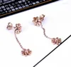 Orecchini per borchie Yun Ruo 2023 Fashion Daisy Earring femmina Woman Party in acciaio inossidabile Colore in oro rosa Non dissolvere mai Fade dropship all'ingrosso