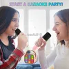 Microphones Mini Karaoke Machine With 2 Wireless Microphones For Kids Adults 18 Pre-Loaded Songs Portable Bluetooth HKD230818