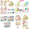 Spela Mats Baby Gym Tapis Puzzles Mat Education Rack Toys Musik med Piano Tangentboard Spädbarn Fitness Mattan Present For Kids 210827 Drop DHFP1