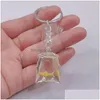 Keychains Lanyards Creativity Miniature Resin Goldfish Charms Small Fish In Water Bag Pendant Diy Key Rings Fashion Accessories Drop Dhroi