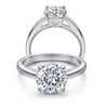 Cluster Rings Woman Ring 2 Ct D Color Moissanite 925 Sterling Silver Prong Setting Trendy trouwringen