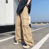 Calça masculina feminina streetwearwear roupas de tecnologia folgada pista harajuku heters calças de moletom de pernas largas cor de calças alt alt