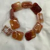 Loose Gemstones Red Fire Agate 30 40mm Natural Stone Beads Square Cutting Jewellery Making Diy Bracelet Necklace 15 Inches For Gift