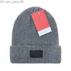 Beanie/Skull Caps Wholesale Designer Winter Knitted Beanie Woolen Hat Women Chunky Knit Thick Warm faux fur pom Beanies Hats Female colors Z230819