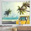 Gobeliny Tropical Tree Bus Beach Tobest do sypialni