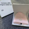 Rabbit Hair Sticked Hat Europe och USA: s populära hattdesigner hatt stickad hatt innehåller 20% angora kanin fall och vinter varm vindtät presenthatt med låda