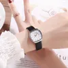 Wristwatches Women Fashion Casual Leather Strap Bracelet Watches Ladies White Romantic Black Cool Time Girl Pretty Love Clocks Teen Gift