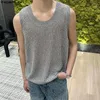 Herren-Tanktoper 2023 Männer Mesh transparent sexy solide O-Neck ärmellose männliche Westen Streetwear Sommer Modekleidung S-5xl Incerun