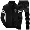 Mens Tracksuits Tracksuit Fleece Jacket and Sweatpants 2 Piece Set Spring Autumn Sports Suft Long Sleeve Set Men Sweatsuit Warm 230818