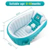 Bathing Tubs Seats Inflatable Baby Bathtub Chair Cute Bear Infant Bathing Seat Tubs Non Slip Swimming Pool Portable Foldable Shower Basin R230818