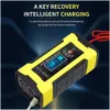 Car Charger Motorcycle Suv Pse Repair Battery Intelligent 12V 10A Charge Tool Lcd Display Gel Wet Lead Acid Drop Delivery Mobiles Mo Dhsy4