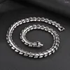 Chains 600MM 15MM Retro Viking Ouroboros Necklace Men Punk Personality Stainless Steel Rider Chain Jewelry Gift