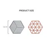 Table Runner 4PCS Hollow Set Hexagon Milk Coffee Cup Silicone Mat Heat-Insulated Non Slip Bowl Drink Placemat For Dining