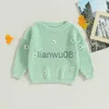 Pullover focusnorm 8 kleuren 05y baby babymeisje trui lange mouw bloem warme gebreide pullover herfst winter outparden x0818