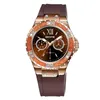 ساعات المعصم الساعات النسائية كرونوغراف روز الذهب الرياضة مشاهدة السيدات الماس أنثى Quartz Wristwatch للرجال الرفاهية