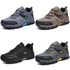 2023 Zapatos de senderismo bajo hombres de cuero Mujer Negro Marrón Gris Blue Entrenadores para hombres al aire libre Sports de deportes calientes