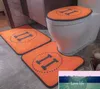 Bath Mats 3 Pcs Set Trendy Printed Toilet Cover Mat Home Bathroom Flannel Carpet Non Slip